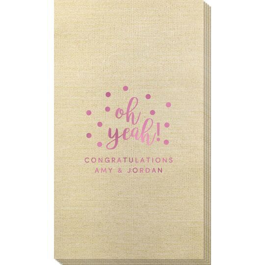 Confetti Dots Oh Yeah! Bamboo Luxe Guest Towels